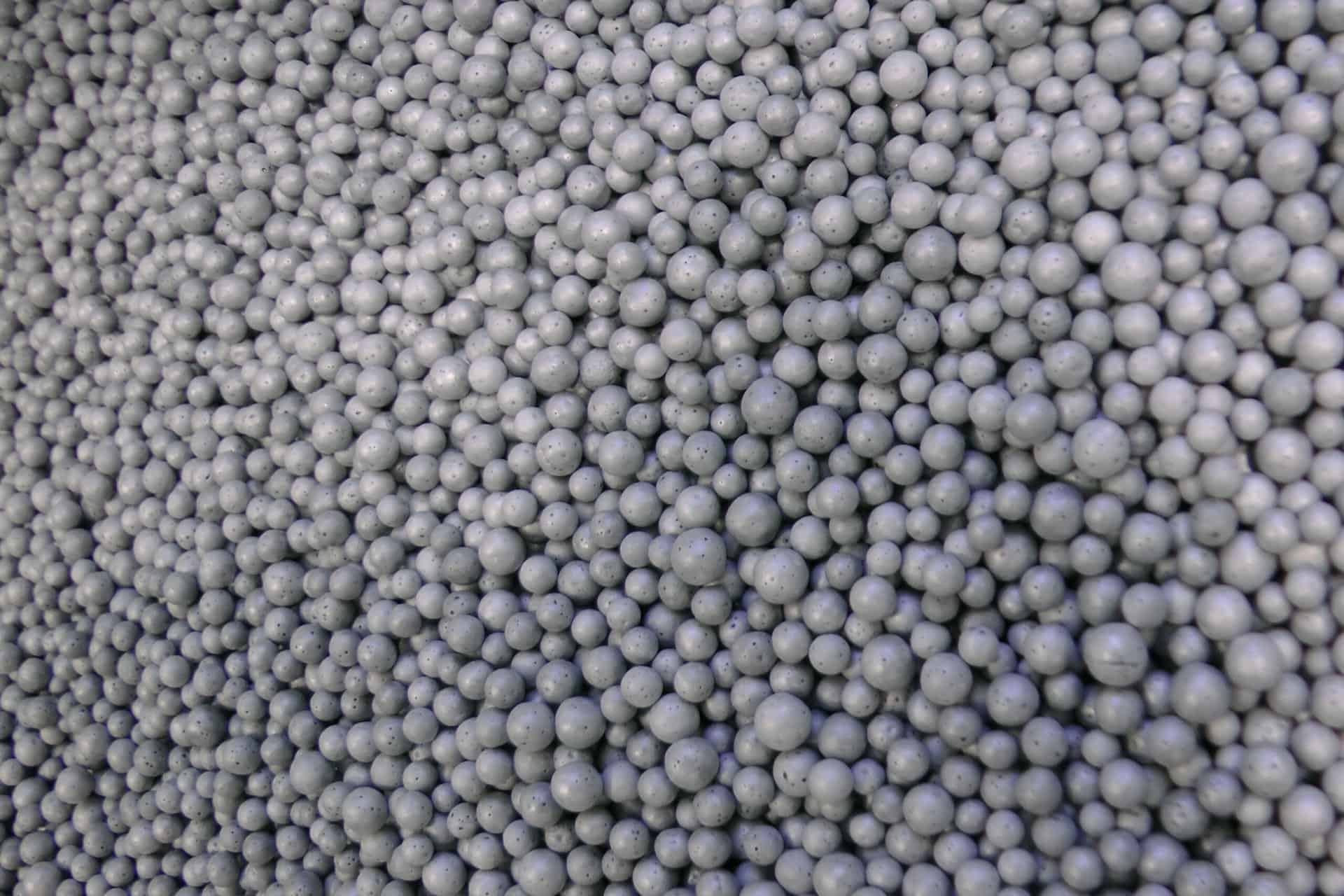 Polystyrene beads are the normal material used in insulating cavity walls, except in new-builds .