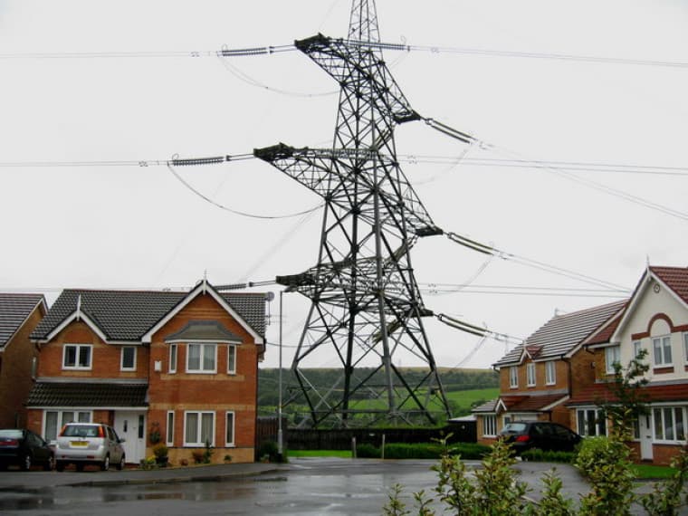 An electricity pylon