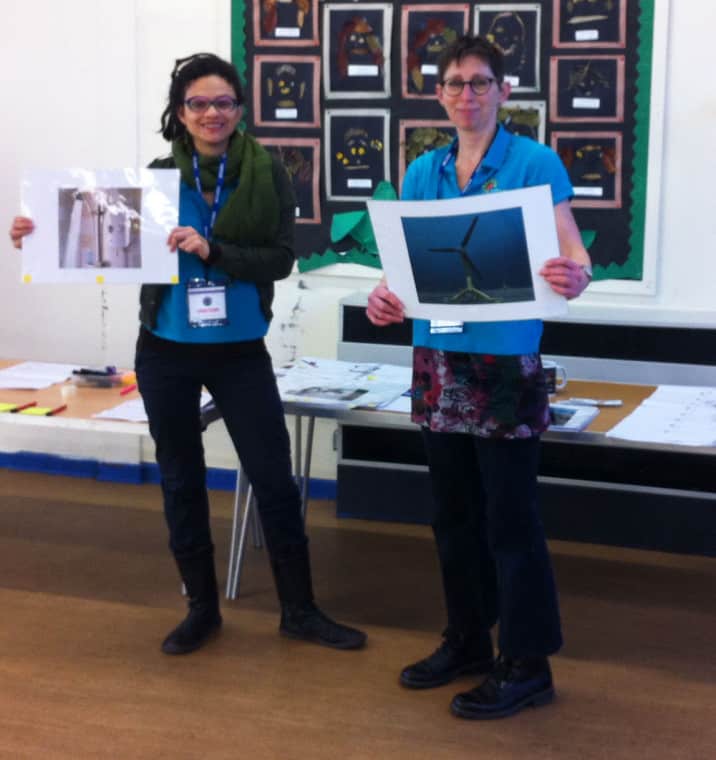 CSE staff Paola and Karen at an outreach event at a local school.
