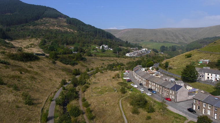 Arial view of Bridgend