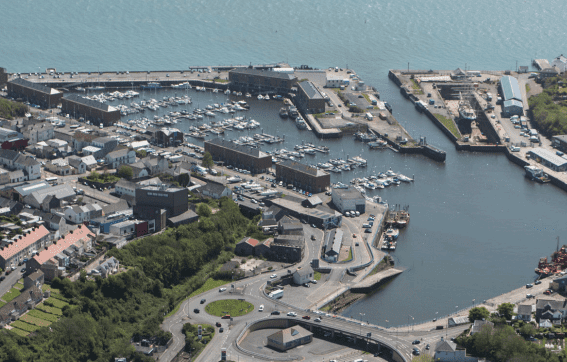 Image of port town in wales