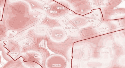 Detail of map of St Philips area of Bristol