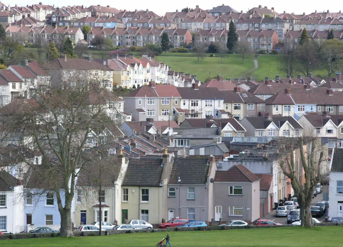 View of houses in an inner city suburb