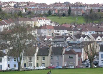View of houses in an inner city suburb