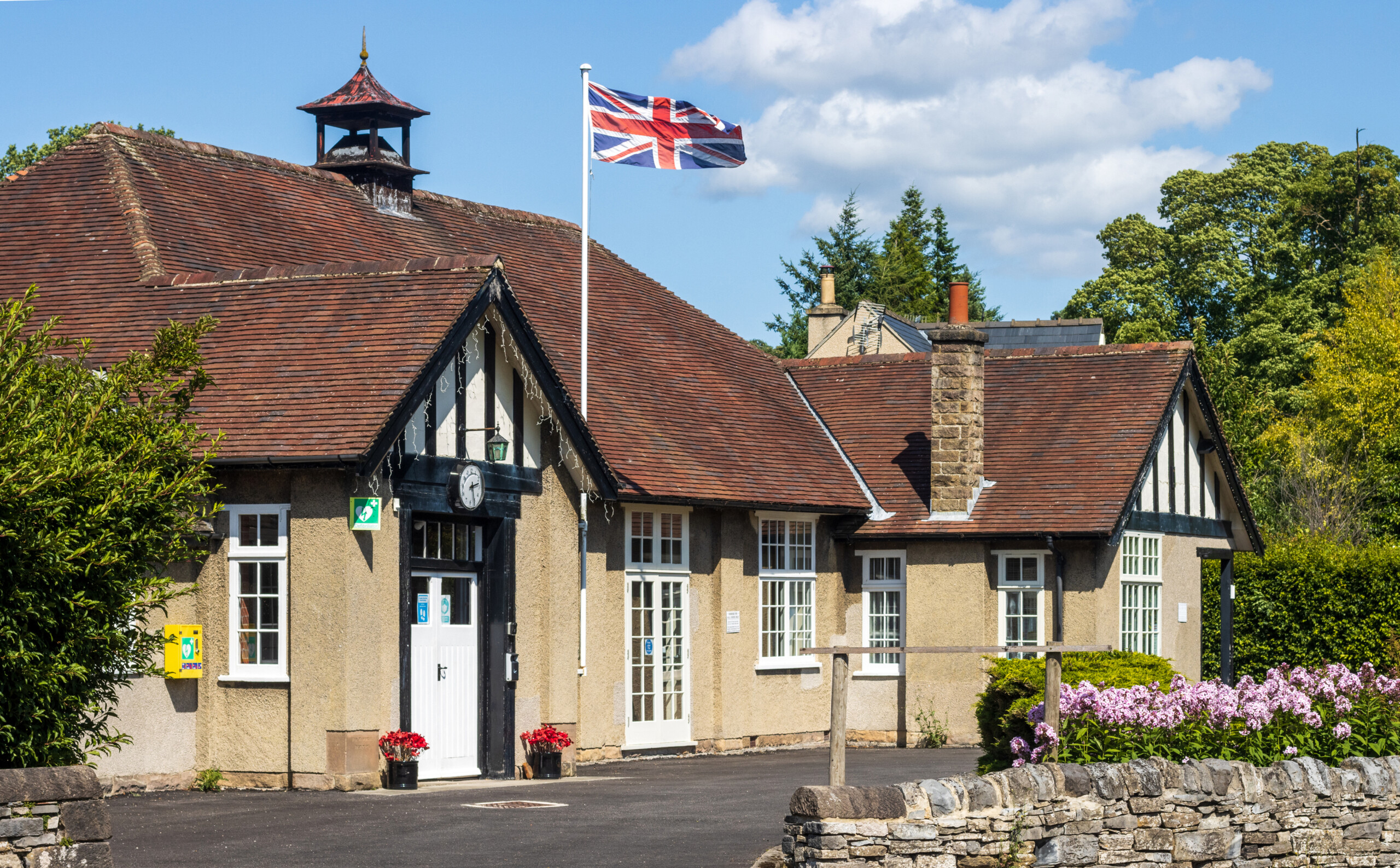 A well-cared for village hall.